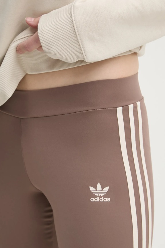 adidas Originals melegítőnadrág FLARED LEGGINGS barna JD4601