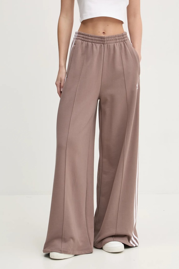 adidas Originals pantaloni 3-Stripes cotone marrone JC5762