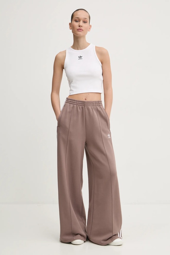 adidas Originals pantaloni 3-Stripes JC5762 marrone SS25