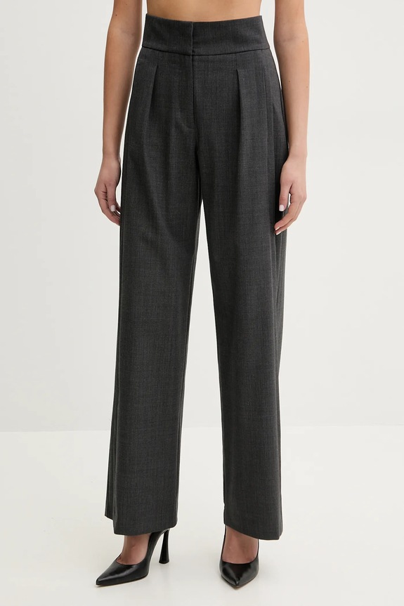 Hlače s primjesom vune IRO s dodatkom vune siva WP23CATANI