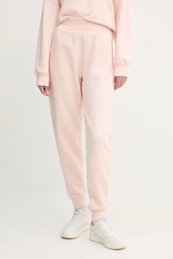 Armani Exchange pantaloni de trening uni bej XW000158.AF11852