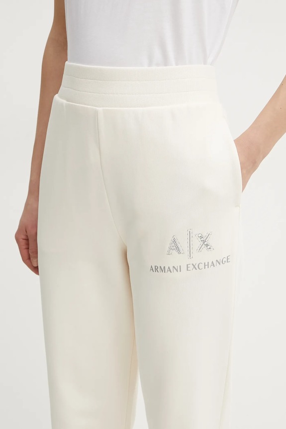 Bavlnené tepláky Armani Exchange béžová XW000162.AF11851