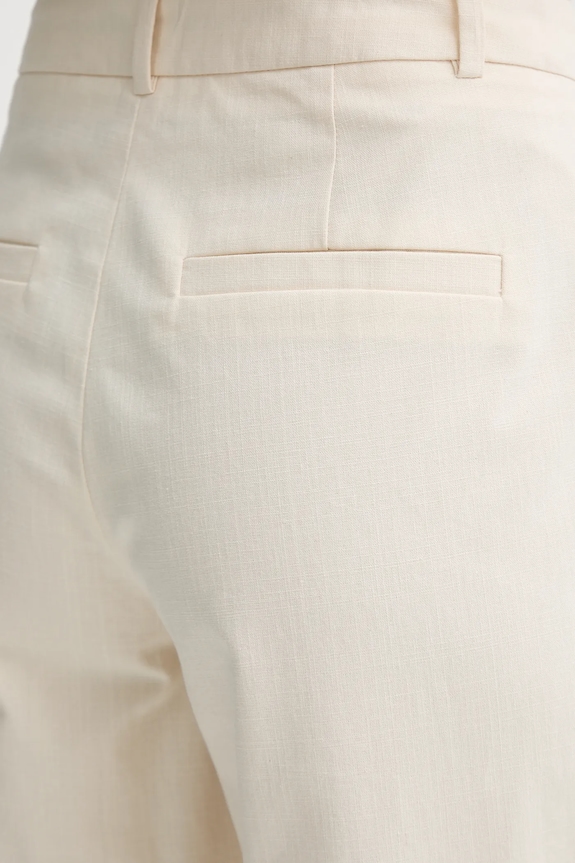 A.P.C. pantaloni in cotone pantalon margaret beige COHFU.F08476