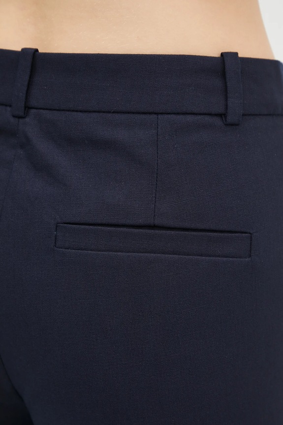 Bavlněné kalhoty A.P.C. pantalon margaret námořnická modř COHFU.F08476