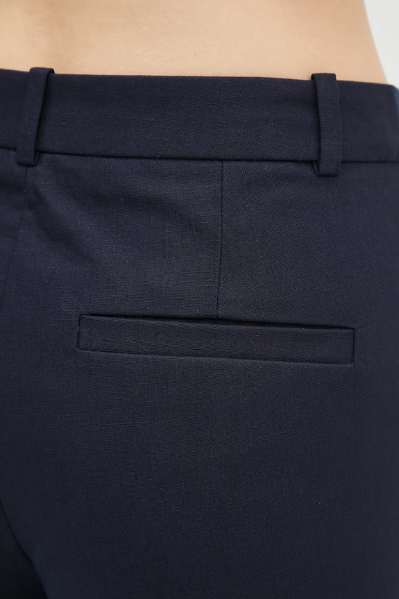 Bavlněné kalhoty A.P.C. pantalon margaret námořnická modř COHFU.F08476