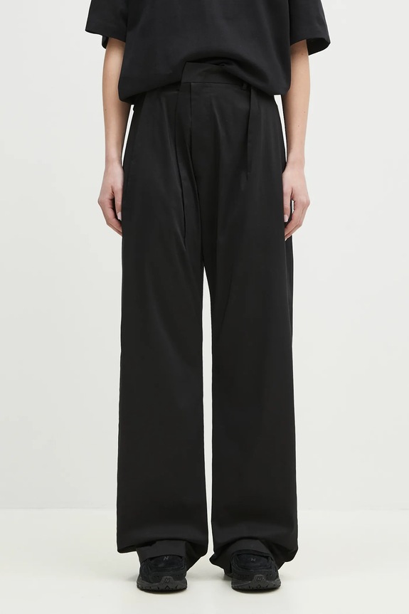 MM6 Maison Margiela spodnie high czarny S52KA0530
