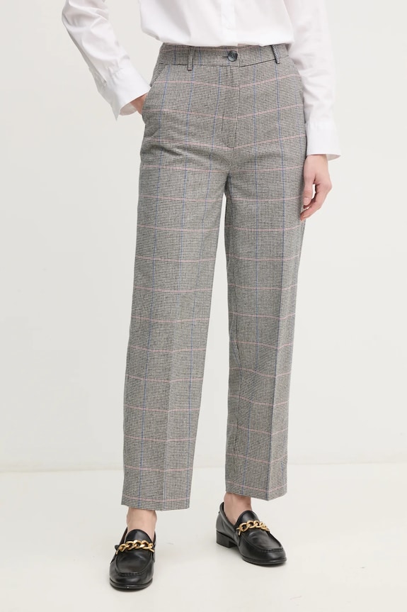 Vlněné kalhoty Pepe Jeans FLORINE chinos šedá PL211799