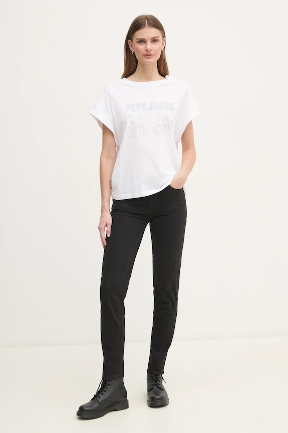 Traperice Pepe Jeans MID RISE SKINNY THELMA PL211800 crna SS25