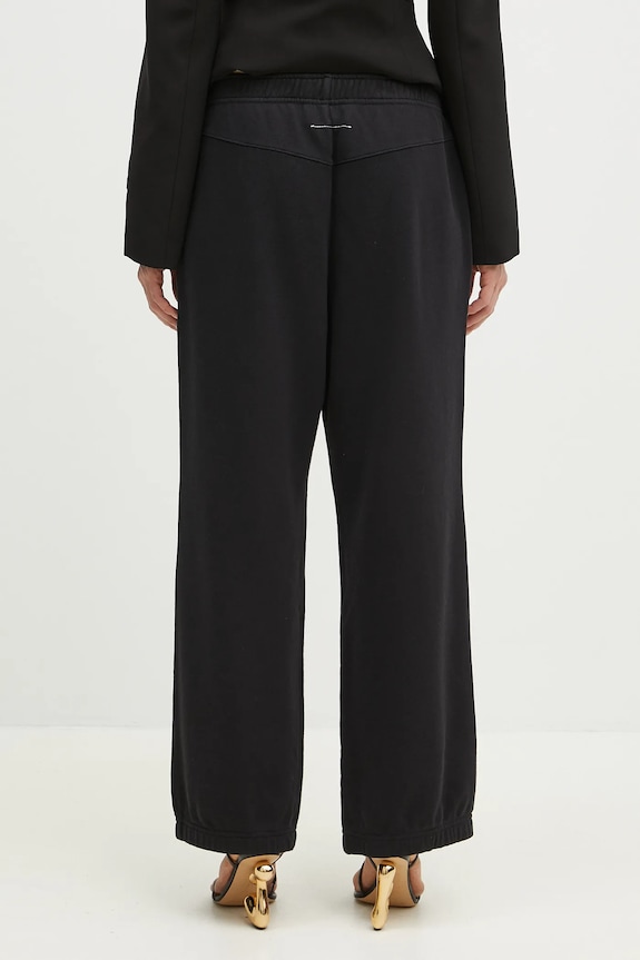 MM6 Maison Margiela spodnie dresowe bawełniane nadruk czarny S62KB0227