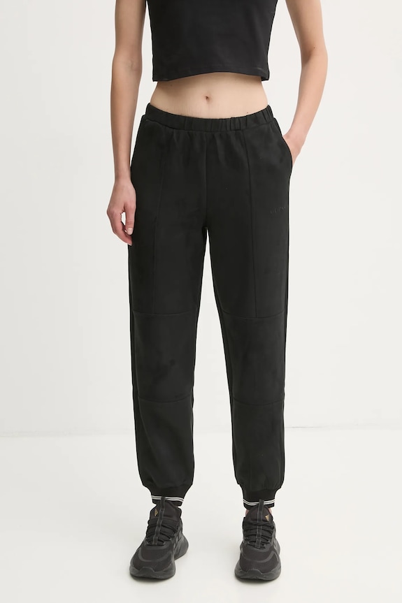 Tepláky Guess MONICA s elastanom čierna V5RB05.KCJY2