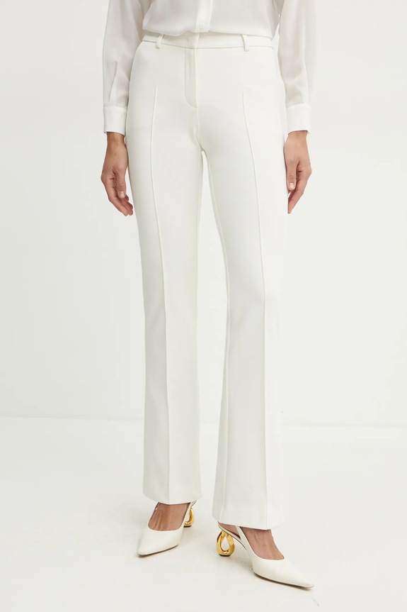 Luisa Spagnoli pantaloni a zampa beige 541824