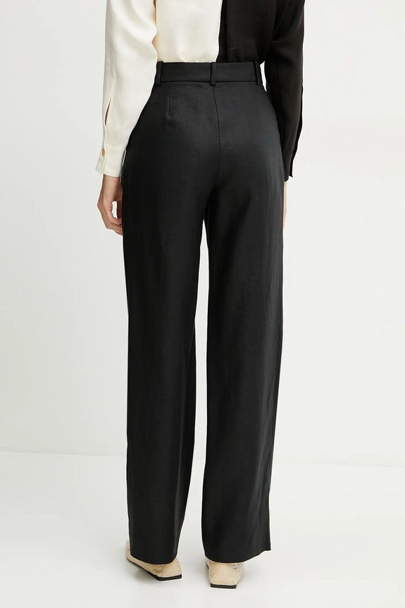 Îmbrăcăminte Luisa Spagnoli pantaloni din in 542054 negru