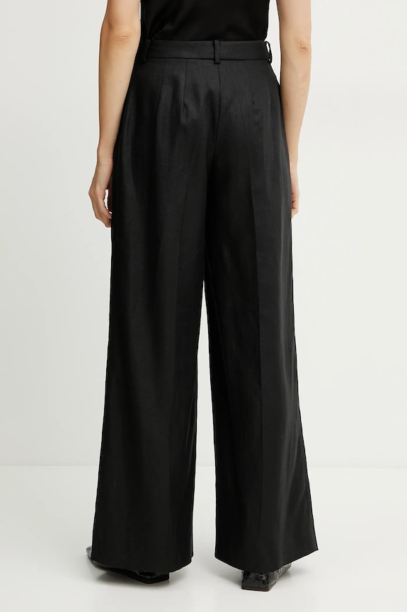 Îmbrăcăminte Luisa Spagnoli pantaloni din in 542166 negru