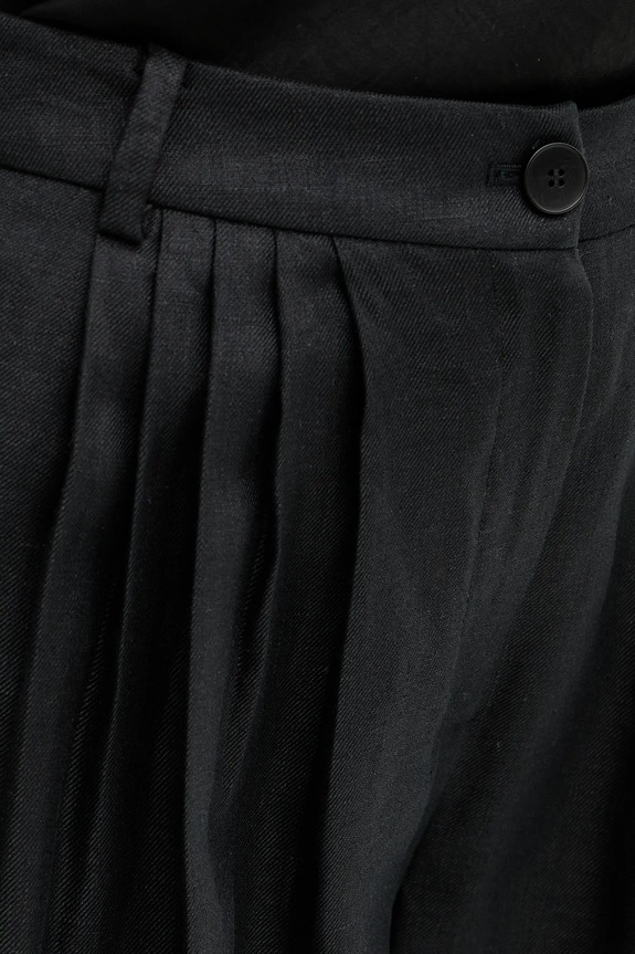 Luisa Spagnoli pantaloni din in negru 542166