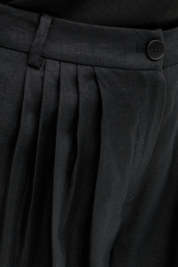 Luisa Spagnoli pantaloni din in negru 542166