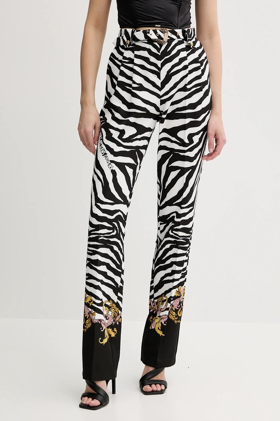 Versace Jeans Couture spodnie wzorzyste czarny 78HAA1P1.NS641
