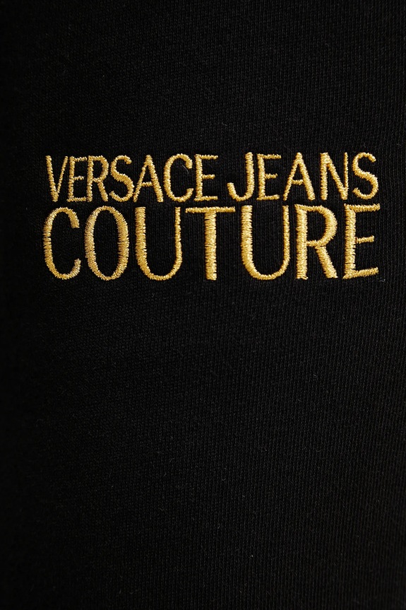 Βαμβακερό παντελόνι Versace Jeans Couture μαύρο 78HAAT06.CF01T