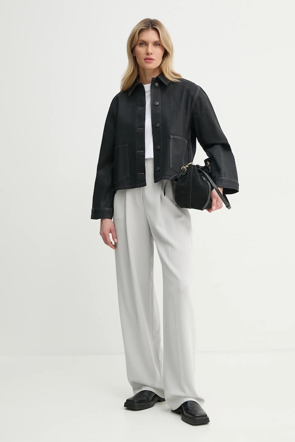 Hlače Theory O1109201 siva SS25