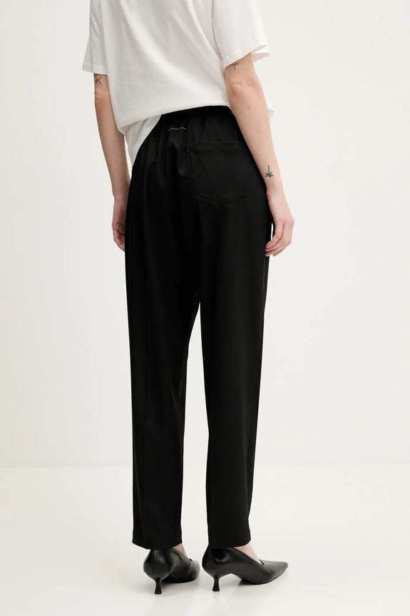 Ρούχα Παντελόνι από μείγμα μαλλιού MM6 Maison Margiela S52KA0512.M35153 μαύρο