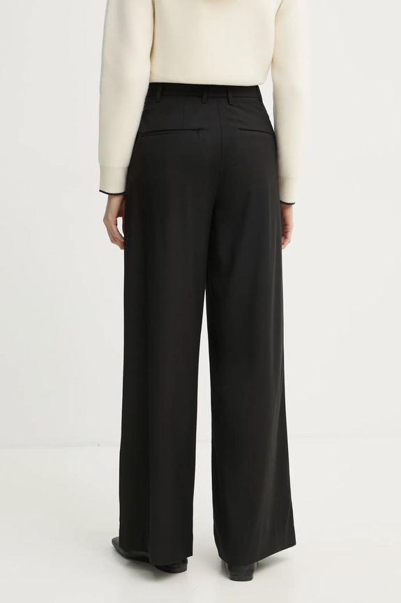 Odjeća Hlače s primjesom vune Remain 502322100 crna