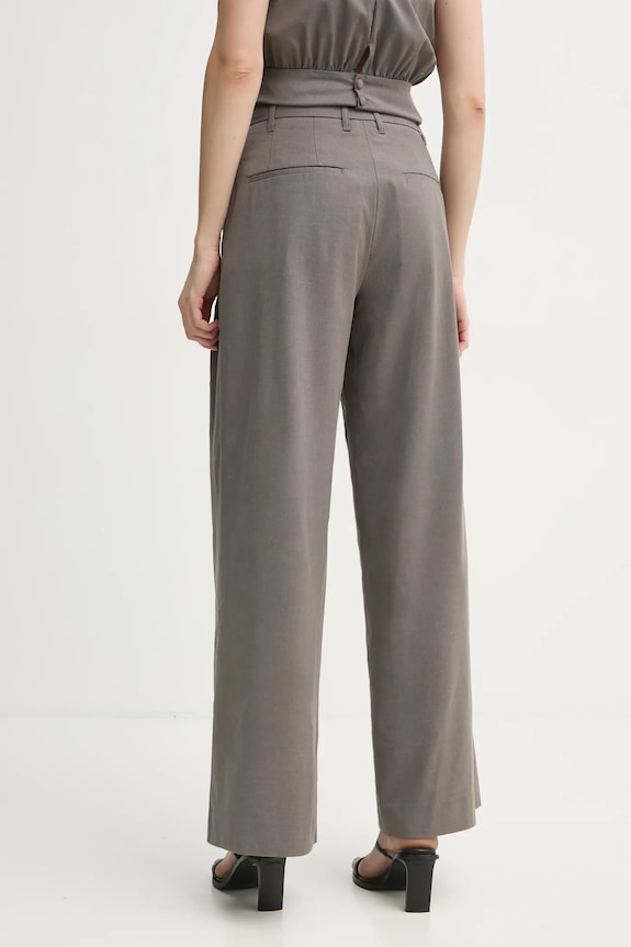 Ρούχα Παντελόνι από μείγμα μαλλιού Remain 5023221012 καφέ