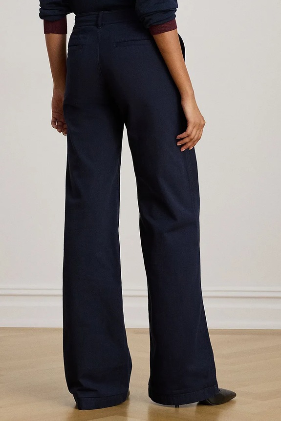 Βαμβακερό παντελόνι Lauren Ralph Lauren 200965654 σκούρο μπλε SS25