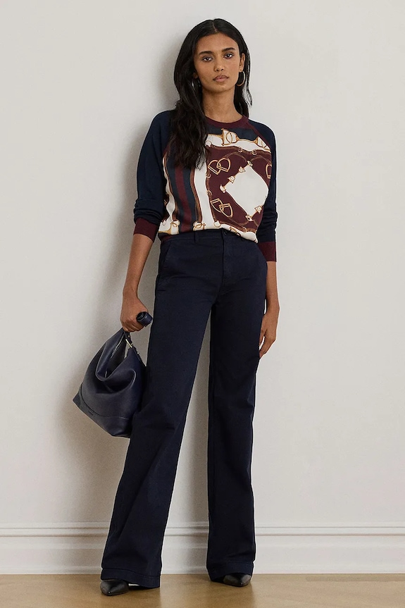 Ρούχα Βαμβακερό παντελόνι Lauren Ralph Lauren 200965654 σκούρο μπλε