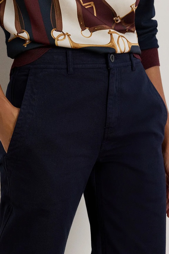 Βαμβακερό παντελόνι Lauren Ralph Lauren σκούρο μπλε 200965654
