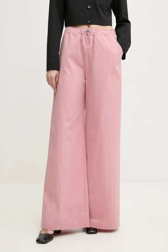 Hlače Moschino Jeans ravni roza 0335.3224