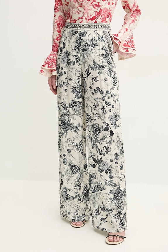 Παντελόνι Simona Corsellini ψηλή μπεζ P25CPPA002