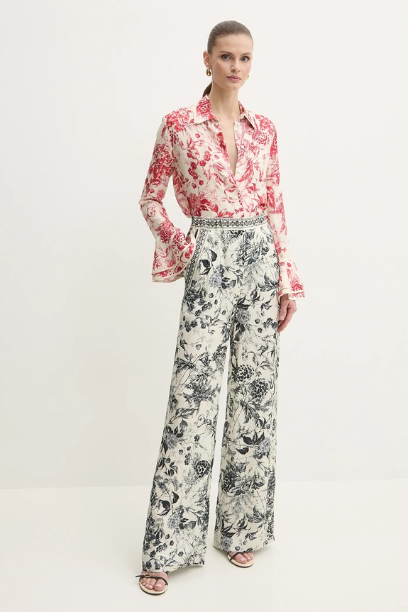 Παντελόνι Simona Corsellini P25CPPA002 μπεζ SS25