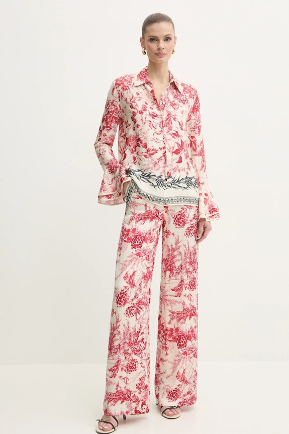 Hlače Simona Corsellini P25CPPA002 crvena SS25