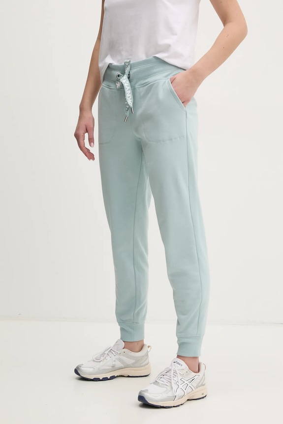 Dkny spodnie dresowe z elastanem turkusowy DP5P3496