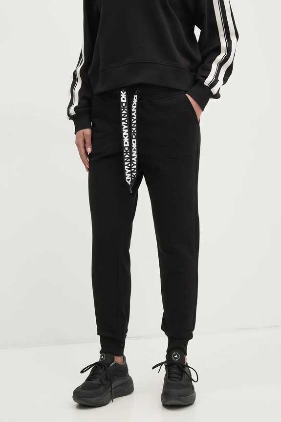 Tepláky Dkny s elastanom čierna DP5P3496