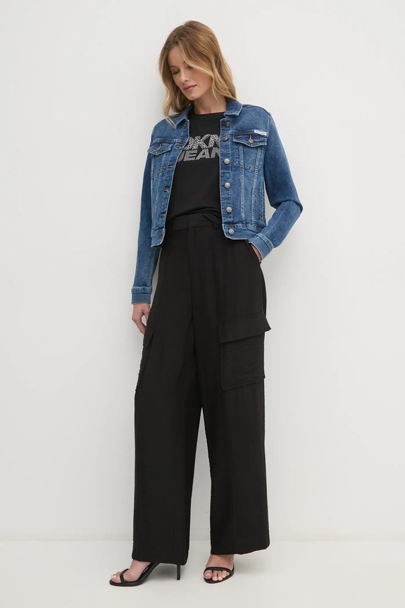 Dkny spodnie P44KUV31 czarny SS25