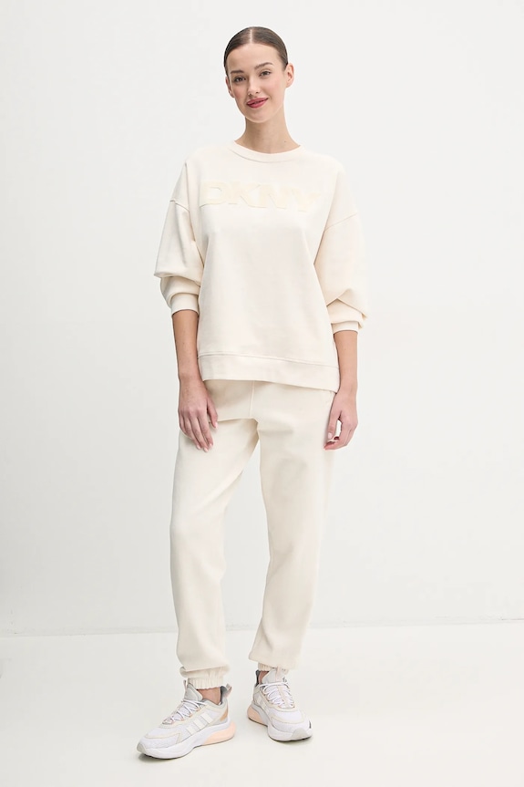 Παντελόνι φόρμας Dkny DP5P3585 μπεζ SS25