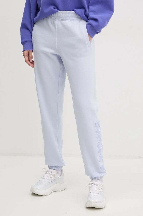 Dkny pantaloni de trening tricotaj albastru DP5P3585