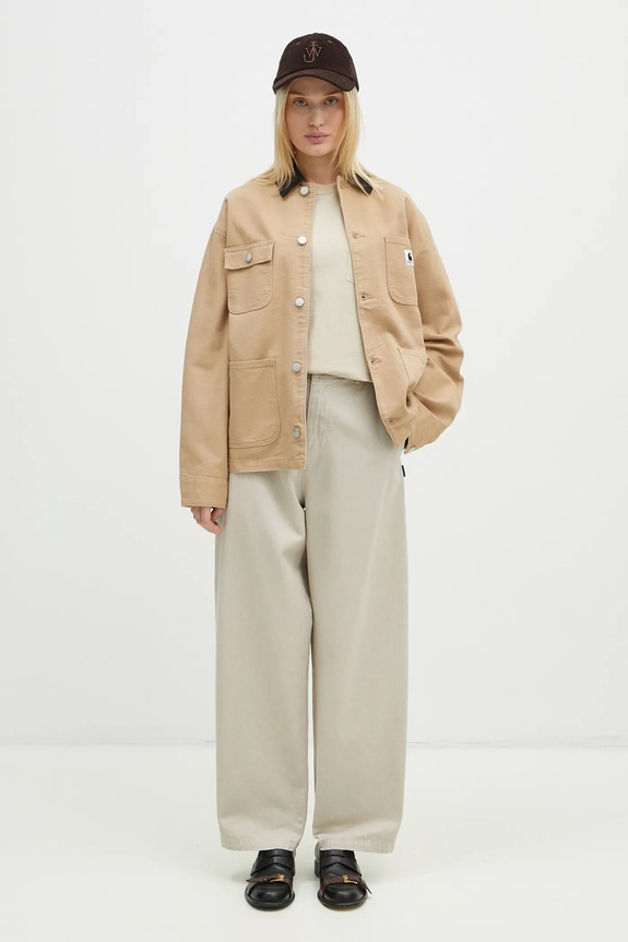 Carhartt WIP pantaloni in cotone Brady Pant beige I033770.2LPGT