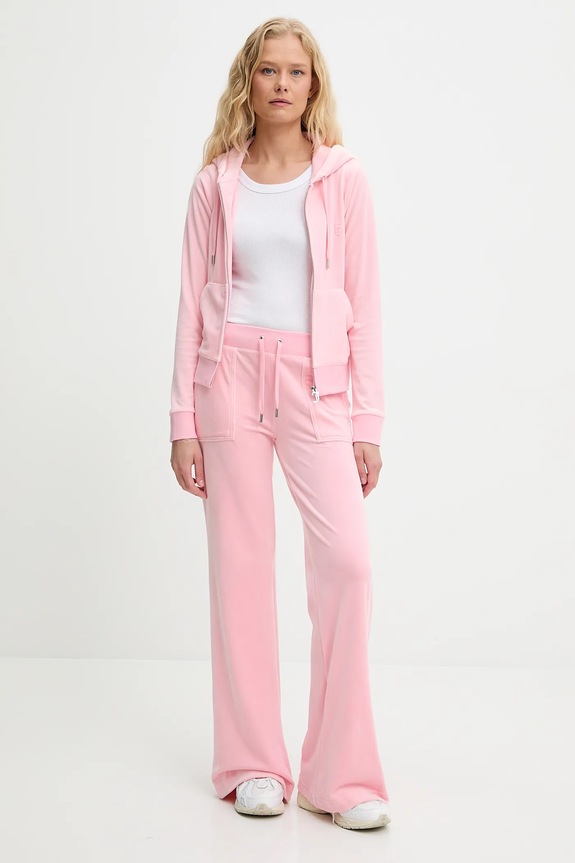 Juicy Couture teplákové nohavice dámske LAYLA POCKET LR JCSEBJ001 ružová SS26