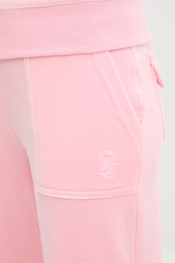 Juicy Couture teplákové nohavice dámske LAYLA POCKET LR ružová JCSEBJ001