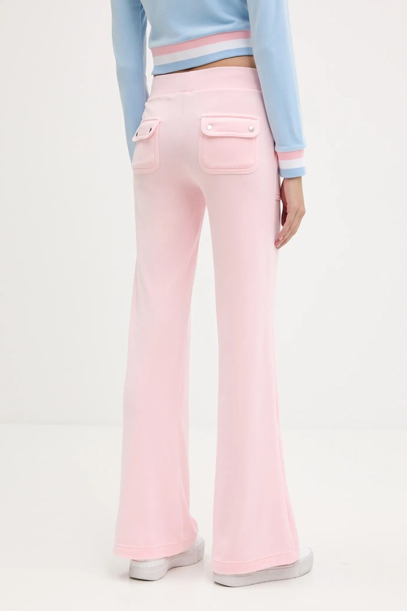 Odzież Juicy Couture spodnie dresowe damskie LAYLA POCKET LR JCSEBJ001 różowy
