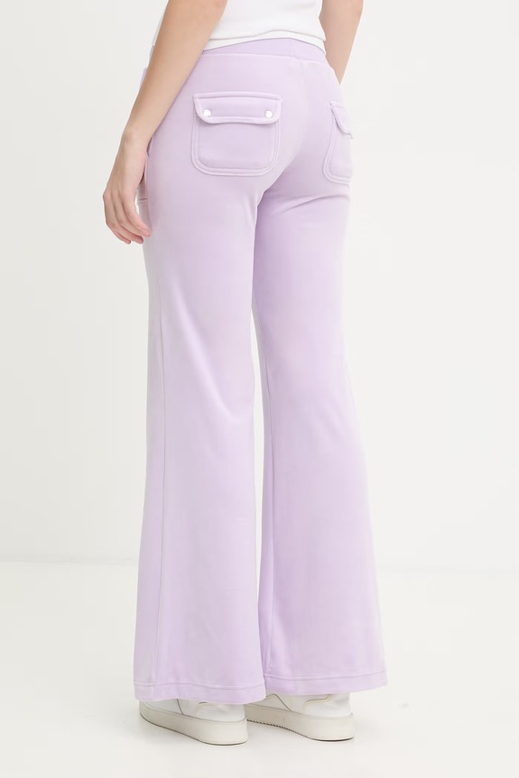 Juicy Couture pantaloni de trening de damă LAYLA POCKET LR violet JCSEBJ001