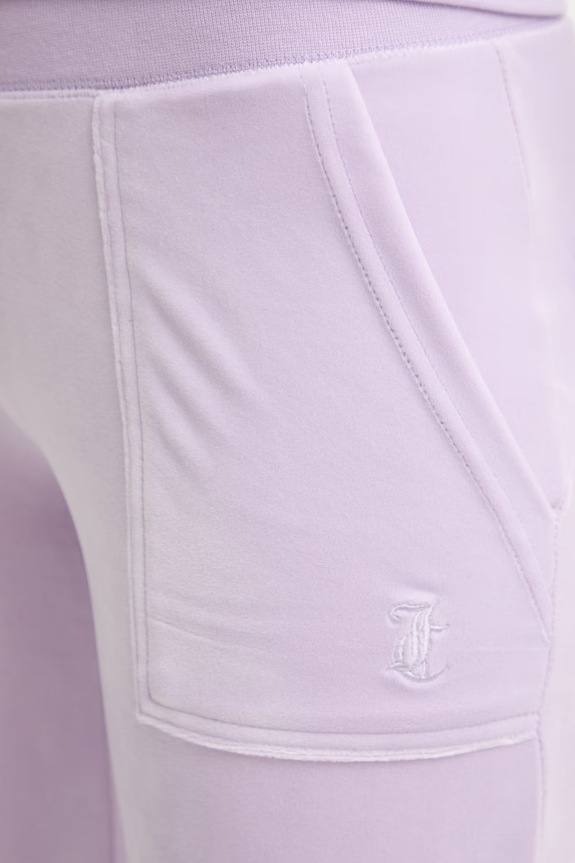 Juicy Couture pantaloni de trening de damă LAYLA POCKET LR violet JCSEBJ001