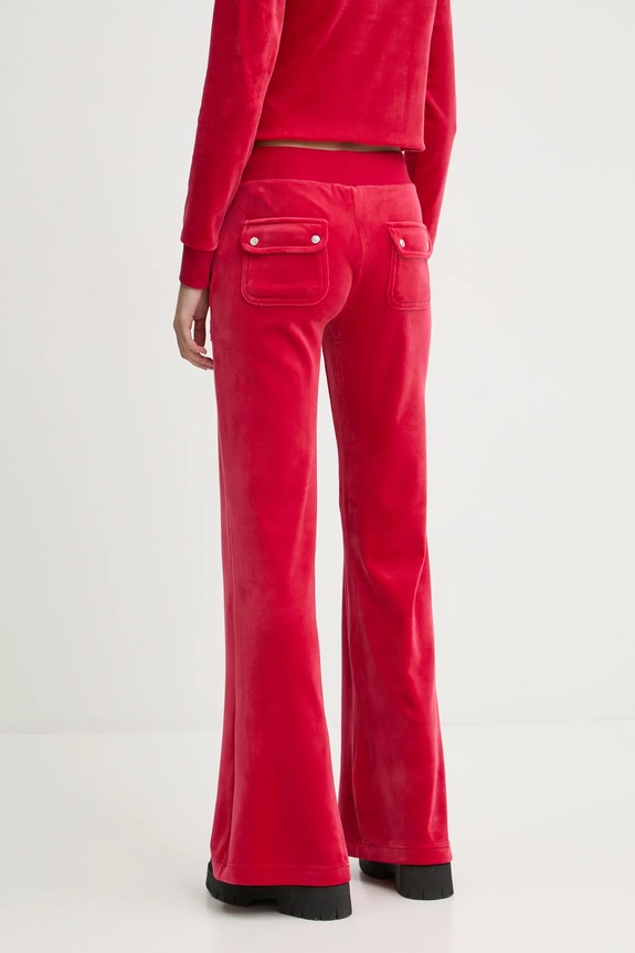 Odzież Juicy Couture spodnie dresowe damskie LAYLA POCKET LR JCSEBJ001 czerwony