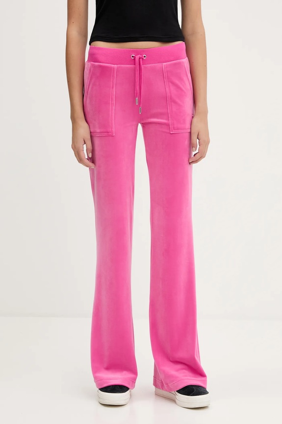 Juicy Couture spodnie dresowe damskie LAYLA POCKET LR różowy JCSEBJ001