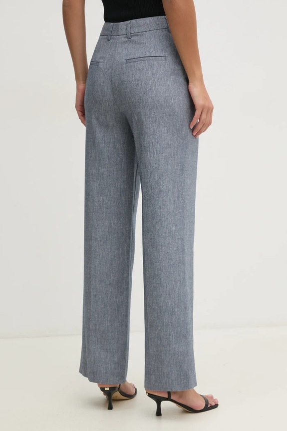 Abbigliamento OUI pantaloni in lino misto 91740 blu