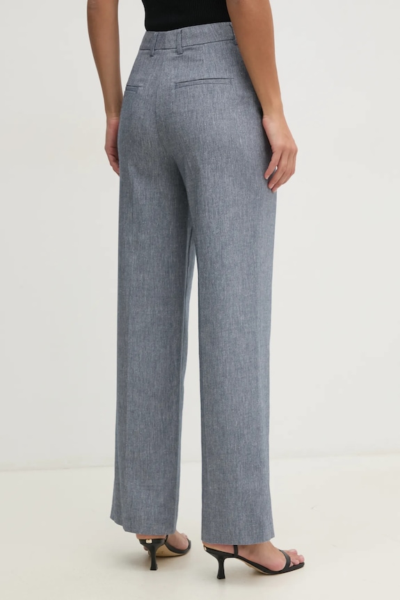 Abbigliamento OUI pantaloni in lino misto 91740 blu
