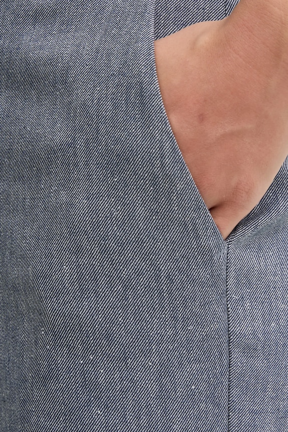 OUI pantaloni in lino misto blu 91740
