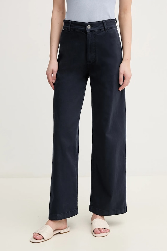 Τζιν παντελόνι Pepe Jeans HIGH RISE WIDE CROP TANIA σκούρο μπλε PL211801