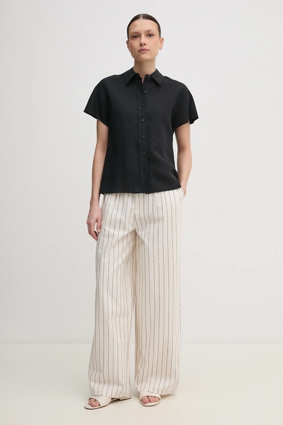 Λινό παντελόνι Pepe Jeans HERLY PL211806 μπεζ SS25